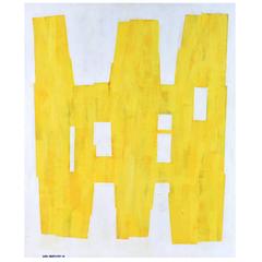 'Yellow Figure' Pure Abstract Painting by Lars Hegelund, American b. 1947