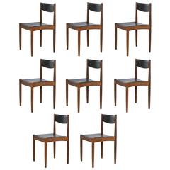 Set of Eight Poul Volther Teak Side Chairs by Frem Rojle