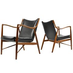 Finn Juhl Pair of No. 45 Easy Chairs