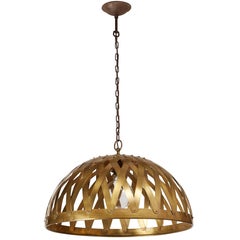 Woven Brass Italian Chandelier