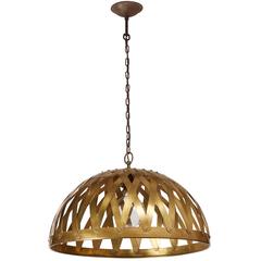 Woven Brass Italian Chandelier 8