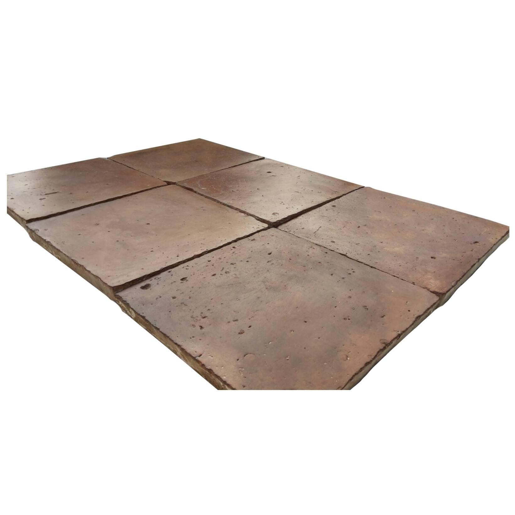 Antique Reclaimed "Terracotta Flooring" ( from France) age, 17th Century For Sale