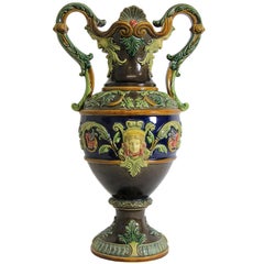 Majolica Vase by Johann Maresch, Austria circa 1880