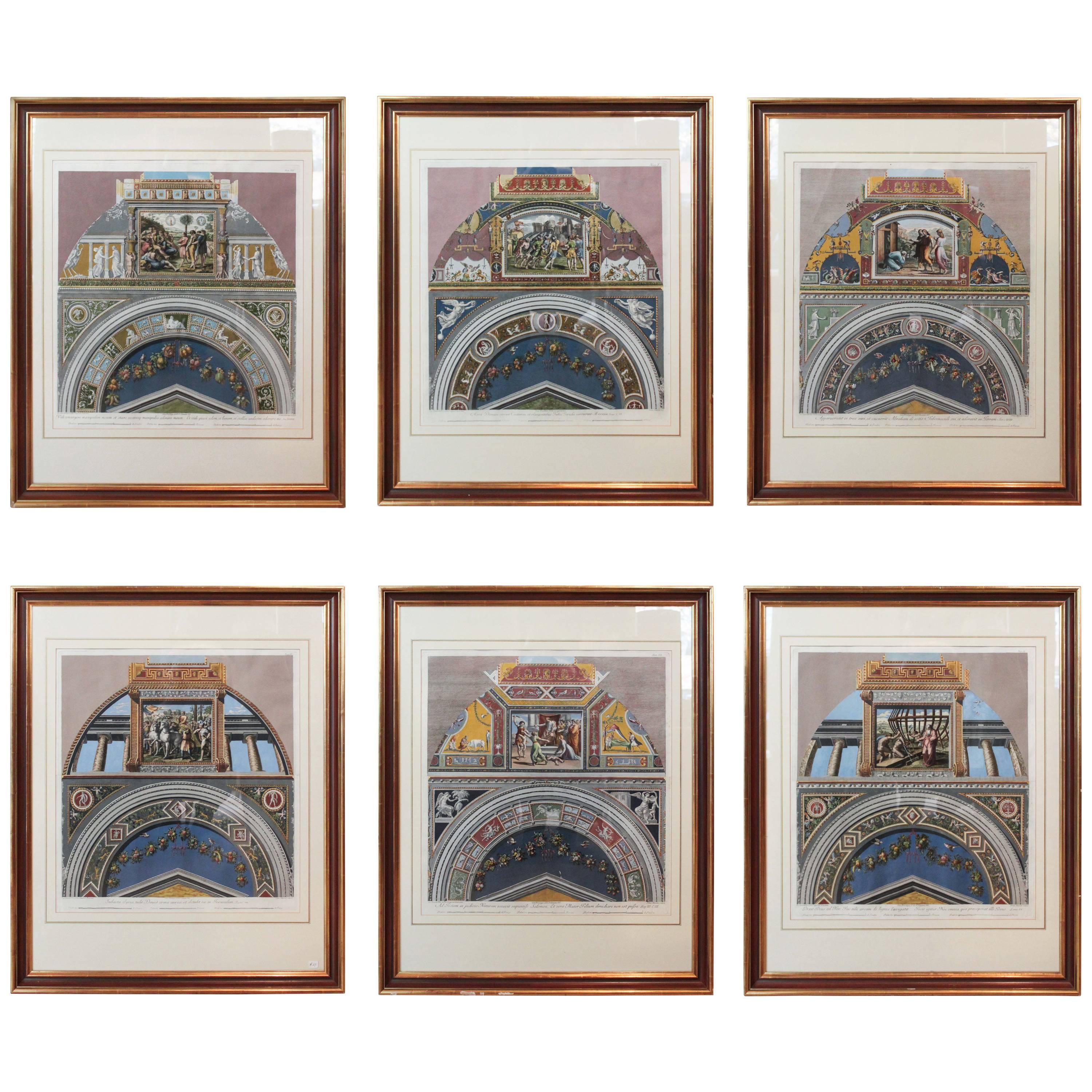 Neoclassical Engravings of the Vatican Loggia, Thirteen Available  For Sale