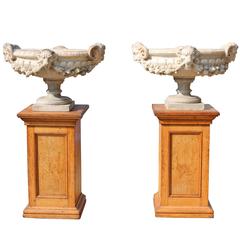 Pair of Fine 19th Century Italian Marble Tazza Urns 4