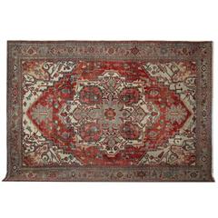 Antique Persian Heriz Serapi Rug 4