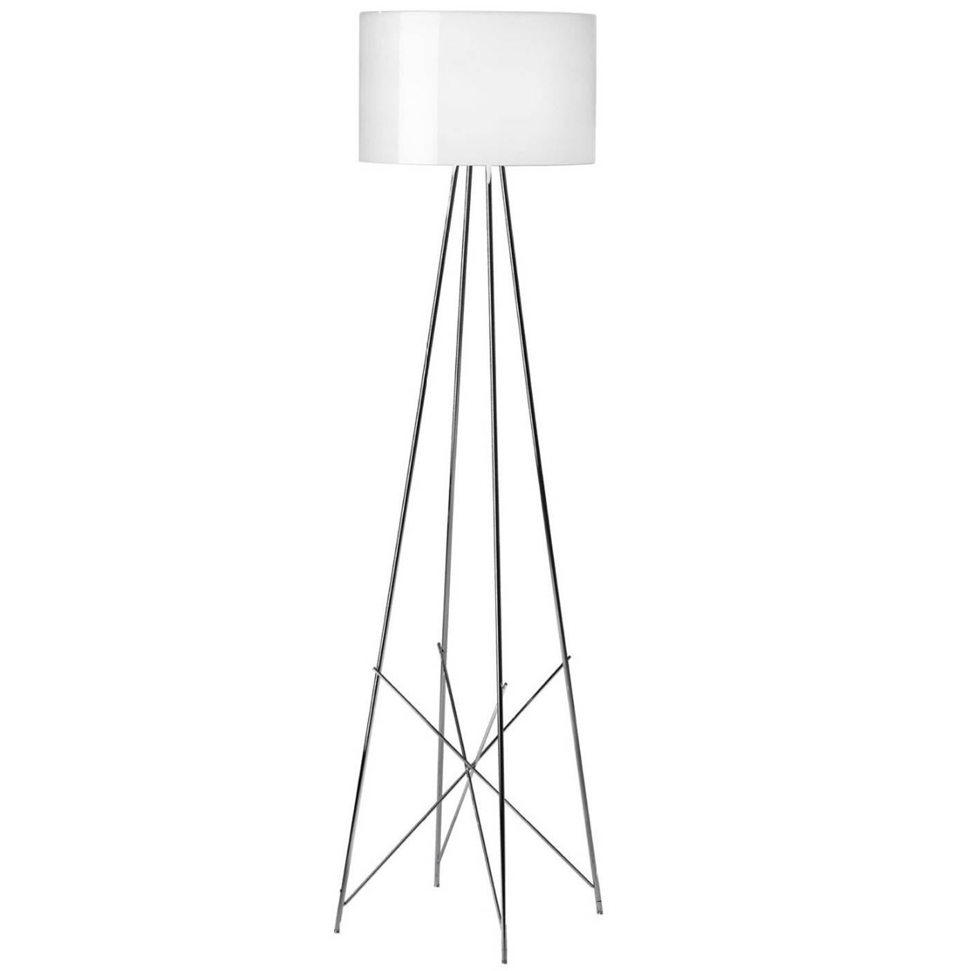White Shade Ray F2 Floor Lamp by Rodolfo Dordoni for Flos, Italy Modern Light For Sale