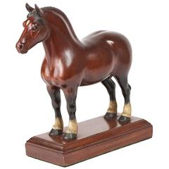 Vintage Peter Giba Carved Clydesdale Horse