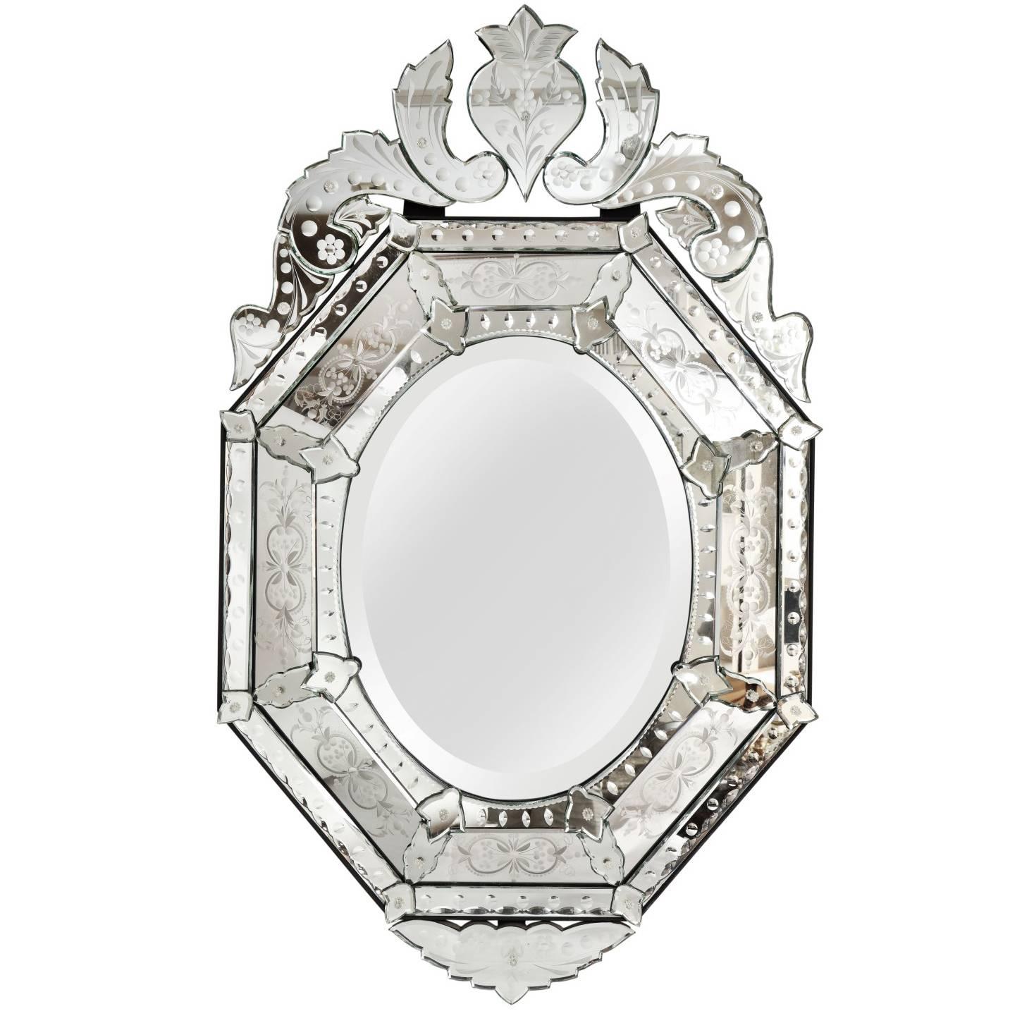 Venetian Etched-Glass Mirror