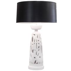 Large Sculptural 1950s Plaster Lamp