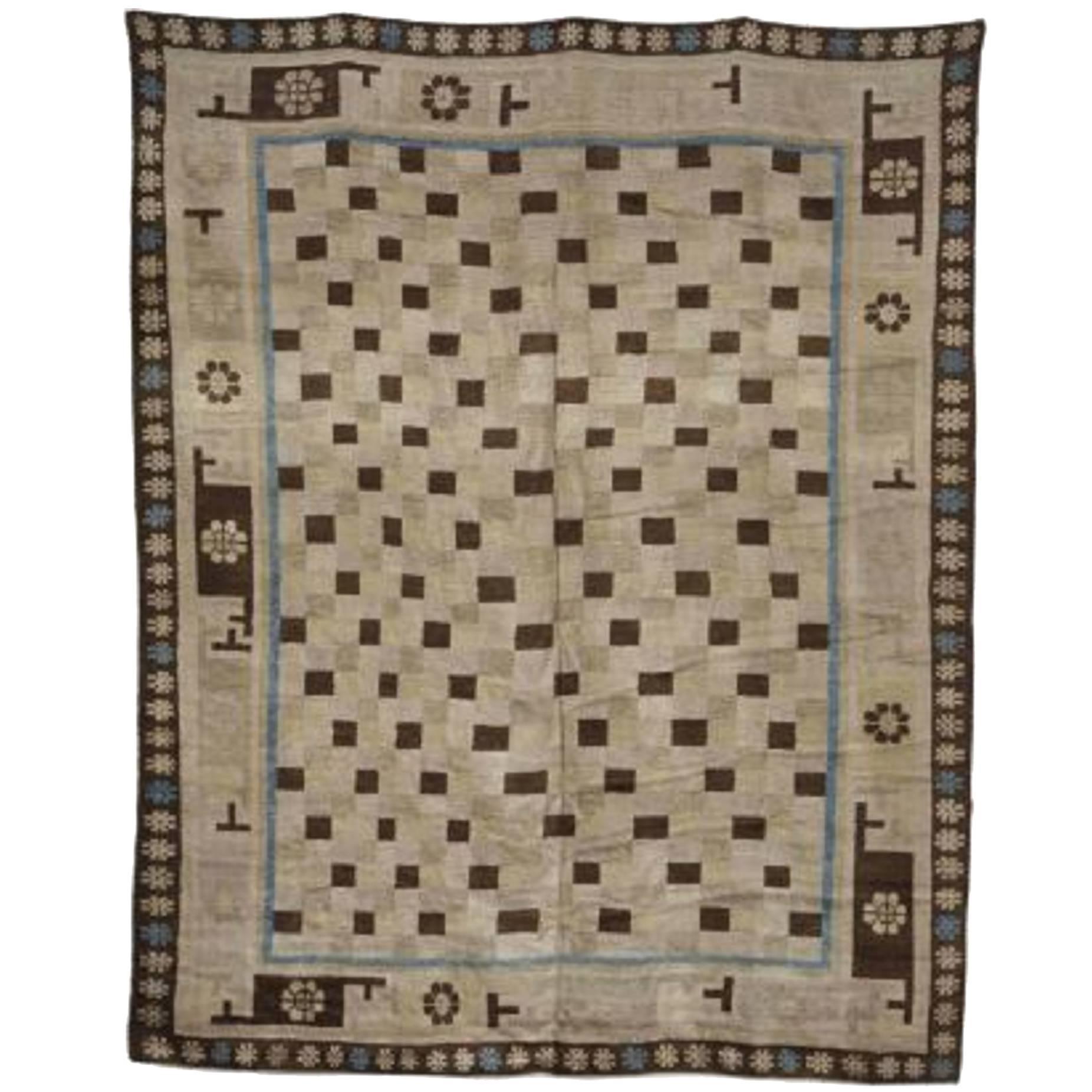 19th Century Mongolian Carpet For Sale