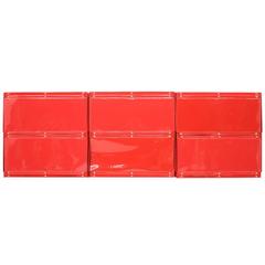 Rare Otto Zapf Red Plastic Shelf System, Germany, 1971, Indesign