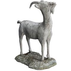 Cast Stone Goat Garden Statue