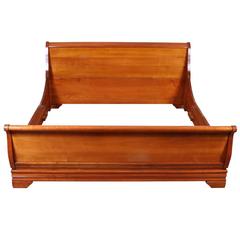 Vintage Richelieu King-Sized Cherry Sleigh Bed