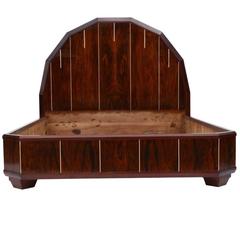 Art Deco Bed Made of Palisanderwood 8
