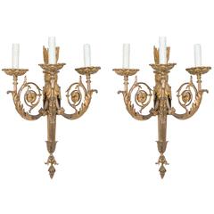 Pair of 19th Century Gilt Bronze Sconces 7