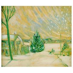 French Impressionist Painting -Winter Storm 4