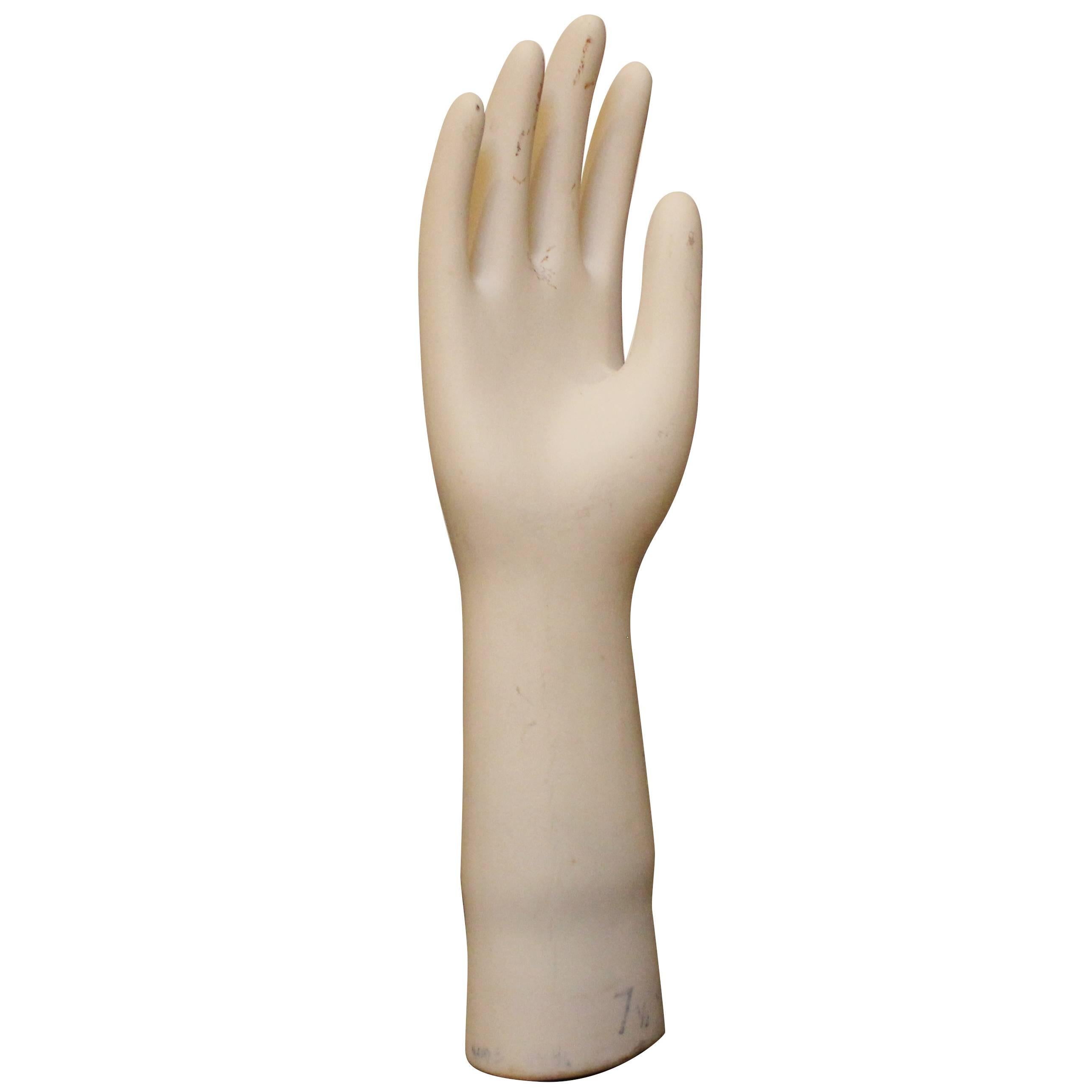 Mid-Century Industrial Ceramic Glove Mold For Sale