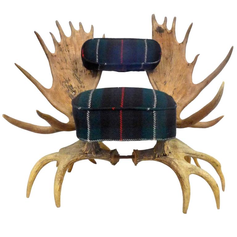 Spectacular American Moose Antler Chair For Sale
