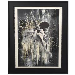 Jimi Hendrix Lithograph Framed by, "Mr. Brainwash", Signed & Numbered