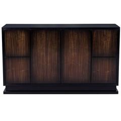 Carrocel Custom Art Deco Inspired Walnut Buffet 7