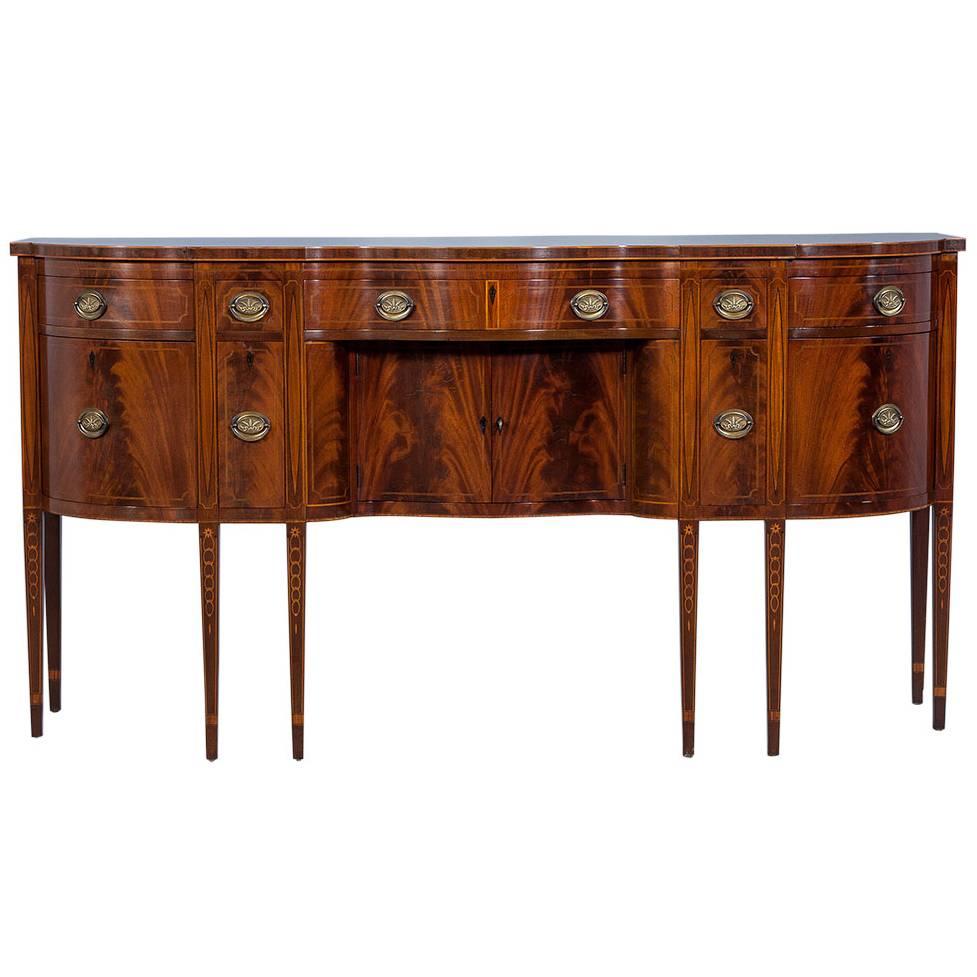 Williams-Kimp Flame Mahogany Serpentine Sideboard