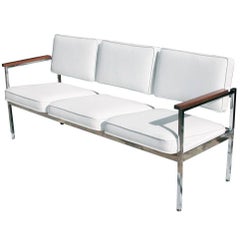 Retro Mid-Century Steel Case Three-Seat Sofa