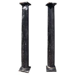 Antique Fluted Columns, Pair 4