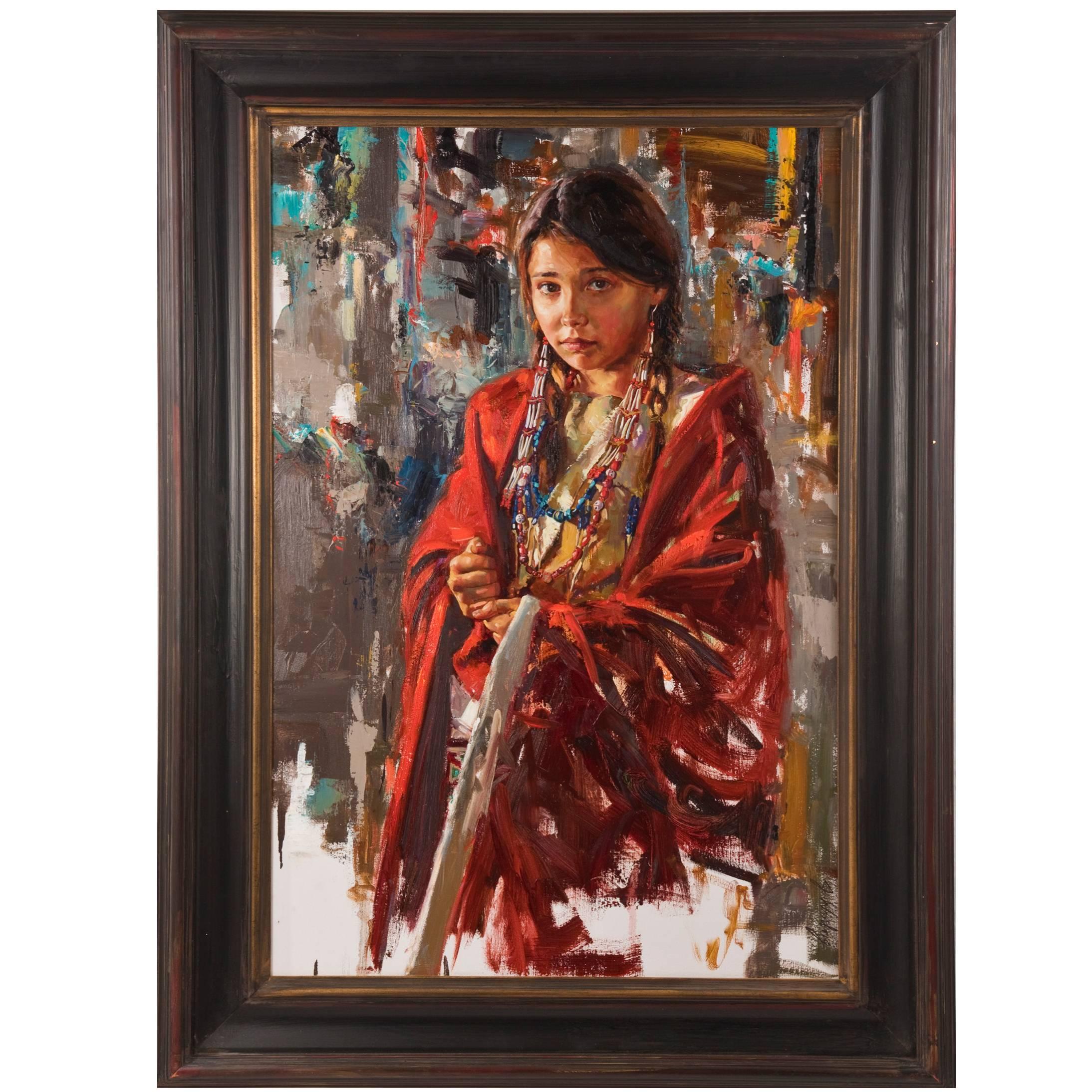"Wrapped in Crimson" by Jeremy Winborg Painting