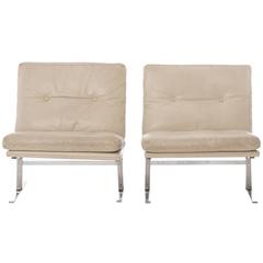 Danish Modern Leather Lounge Chairs