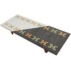 Mid-Century Modern Tile Mosaic Coffee Table Vintage Mid-Century Modern Tile Mosaic Coffee Table