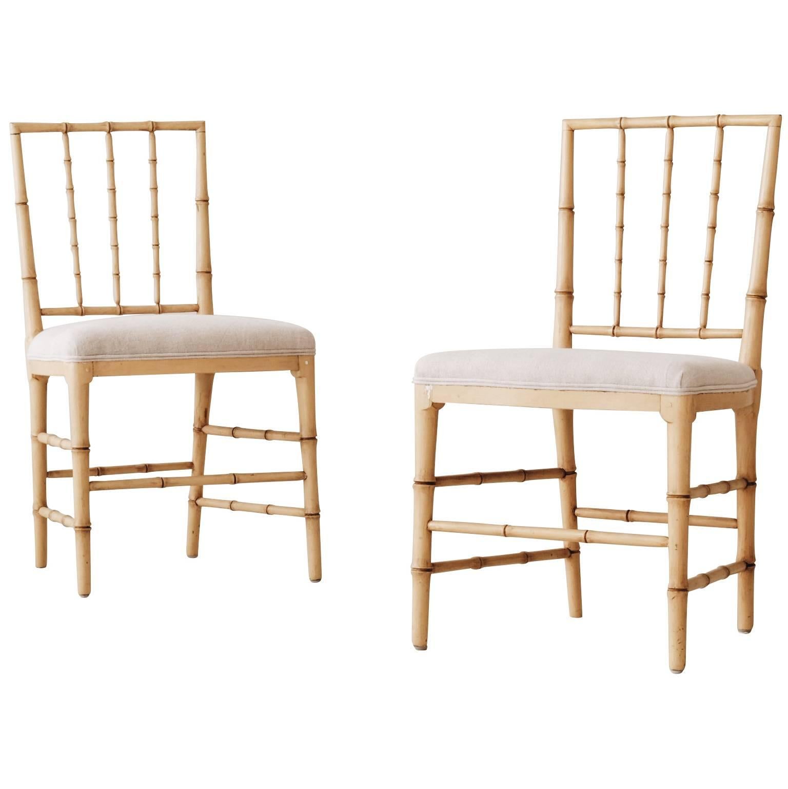 Pair of 19th Century Gustavian Dinning Chairs