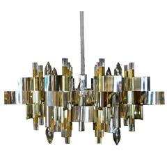 Plafonnier de style mi-siècle moderne, lampe de plafond Gaetano Sciolari