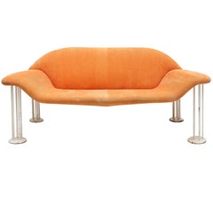 Retro Post-modern memphis style Italian loveseat