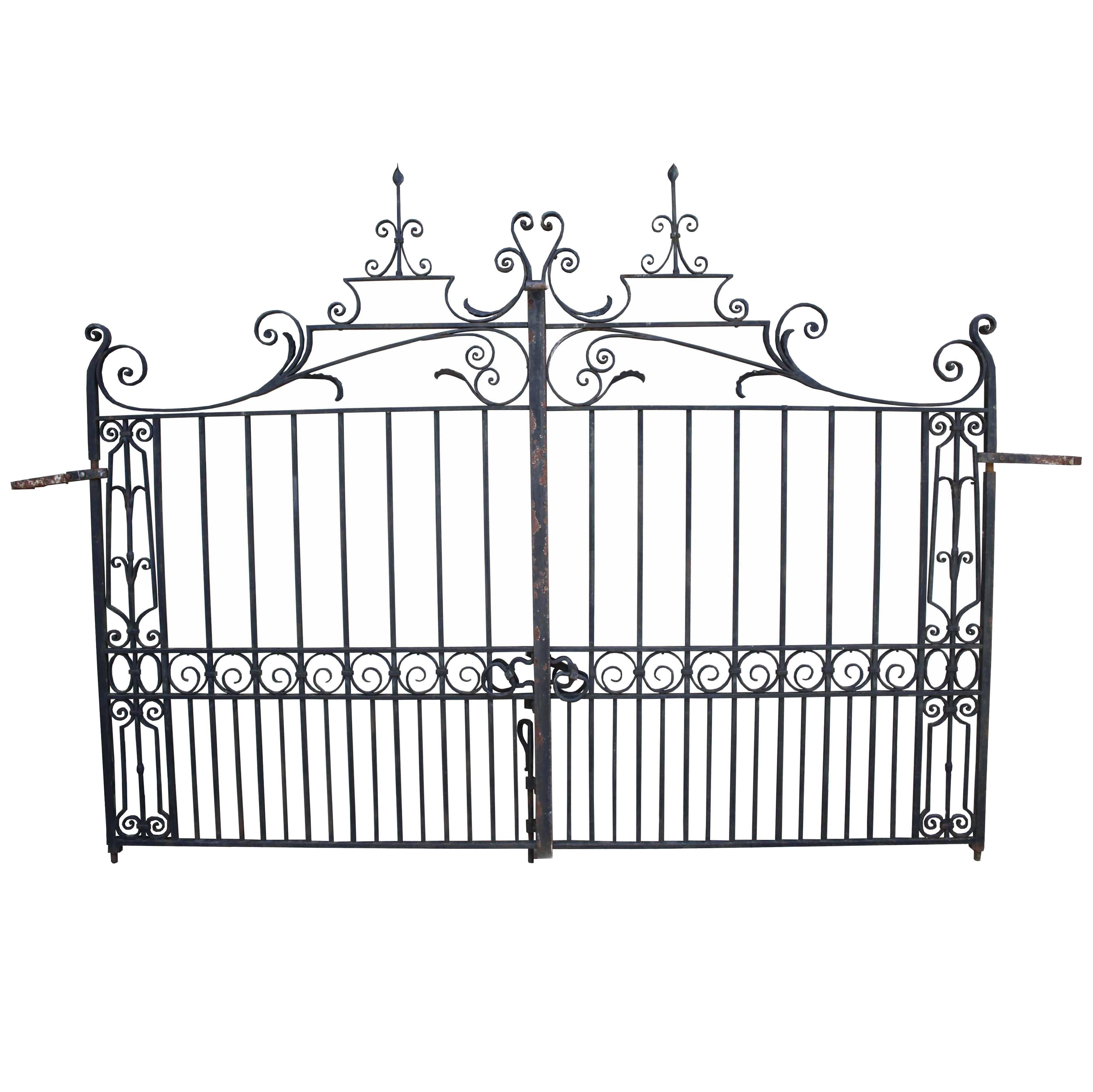 Wrought Iron Driveway Gates Used 27 For Sale on 1stDibs