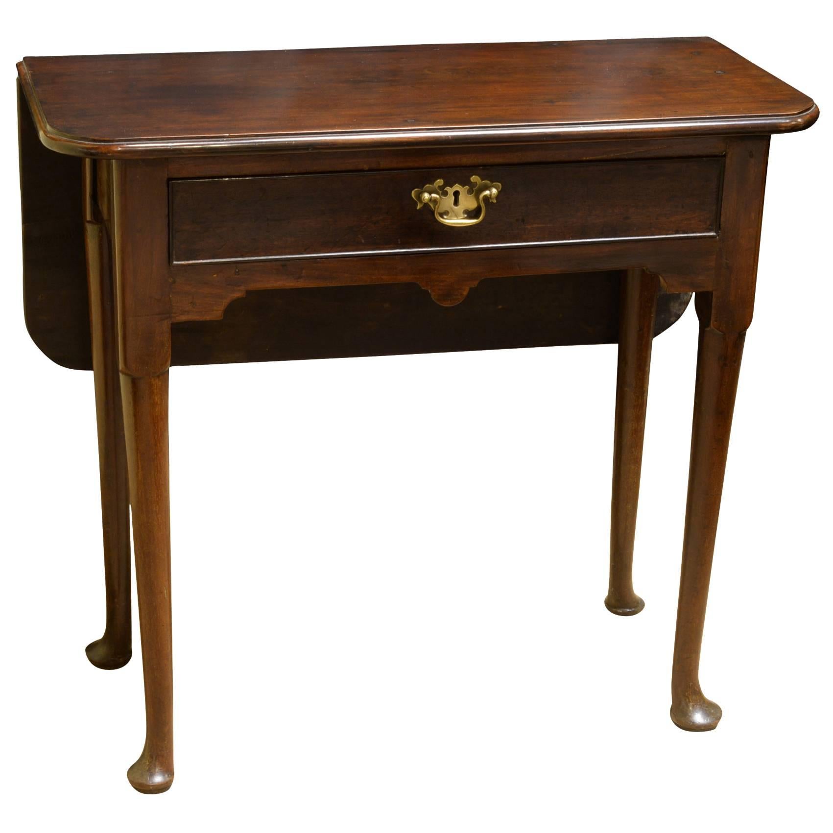 Oak Lined Red Walnut Gate Leg Table