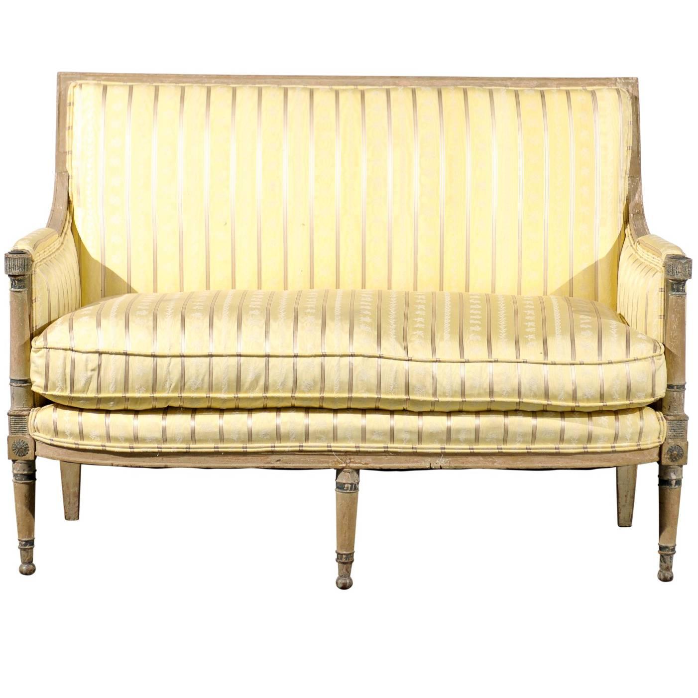 19th Century Painted Directoire Settee
