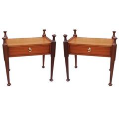 Pair of Teak and Mahogany Nightstands by Gautier, France, Late 1960s