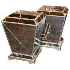 Pair of Mid-Century Modern Neoclassical Side Tables 7