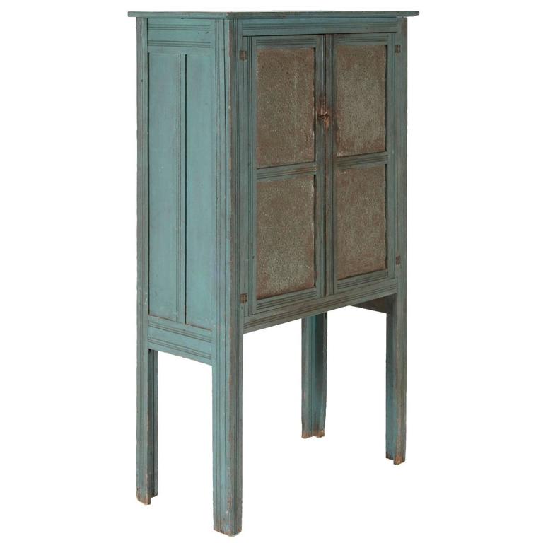 Pie safe on tall legs,1870–80