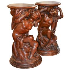 Pair of 19th Century Italian Blackamoor Pedestals 6