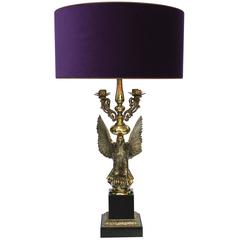 Vintage Eagle Table Lamp Bij Maison Charles, France, 1970s