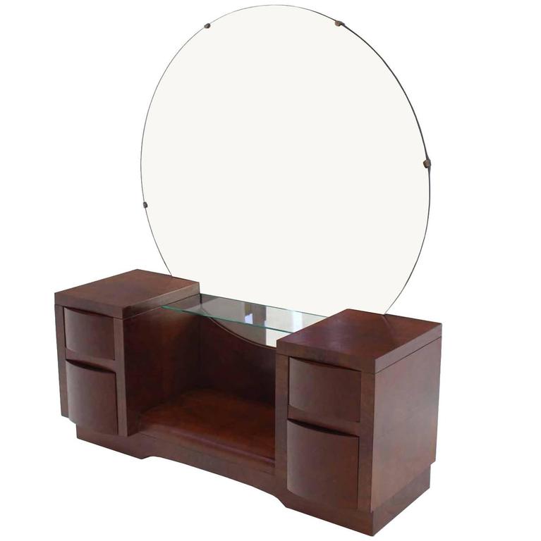 Burl Wood Art Deco Vanity For Sale at 1stdibs