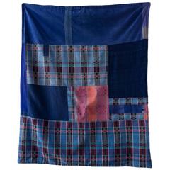 Vintage Lap Blanket in Indigo Plaids