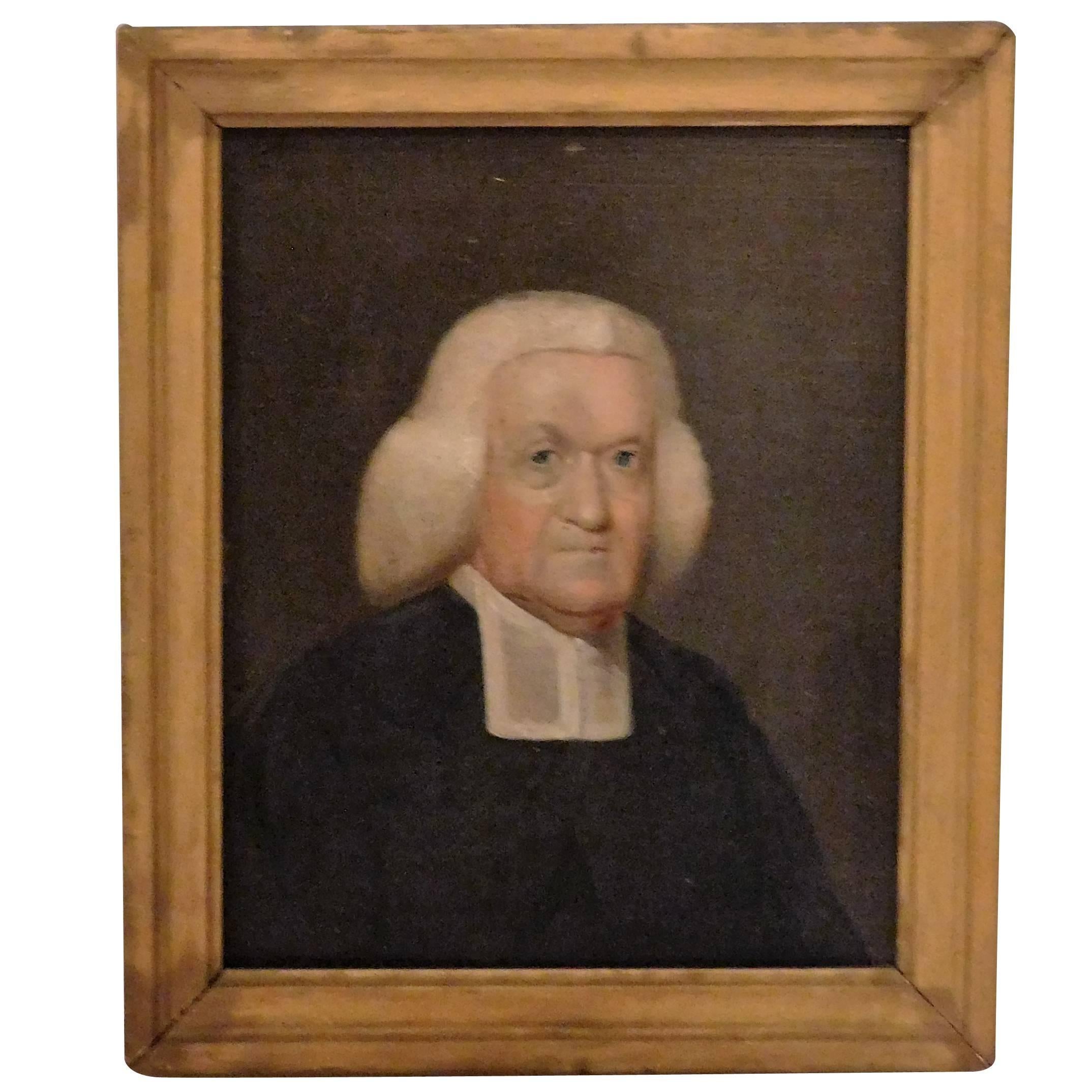 Oil on Board "The Barrister", circa 1770, England For Sale