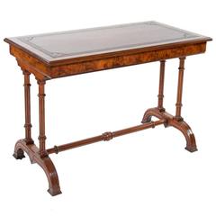 Fine 19th Century Gillows Burr Walnut Writing Table