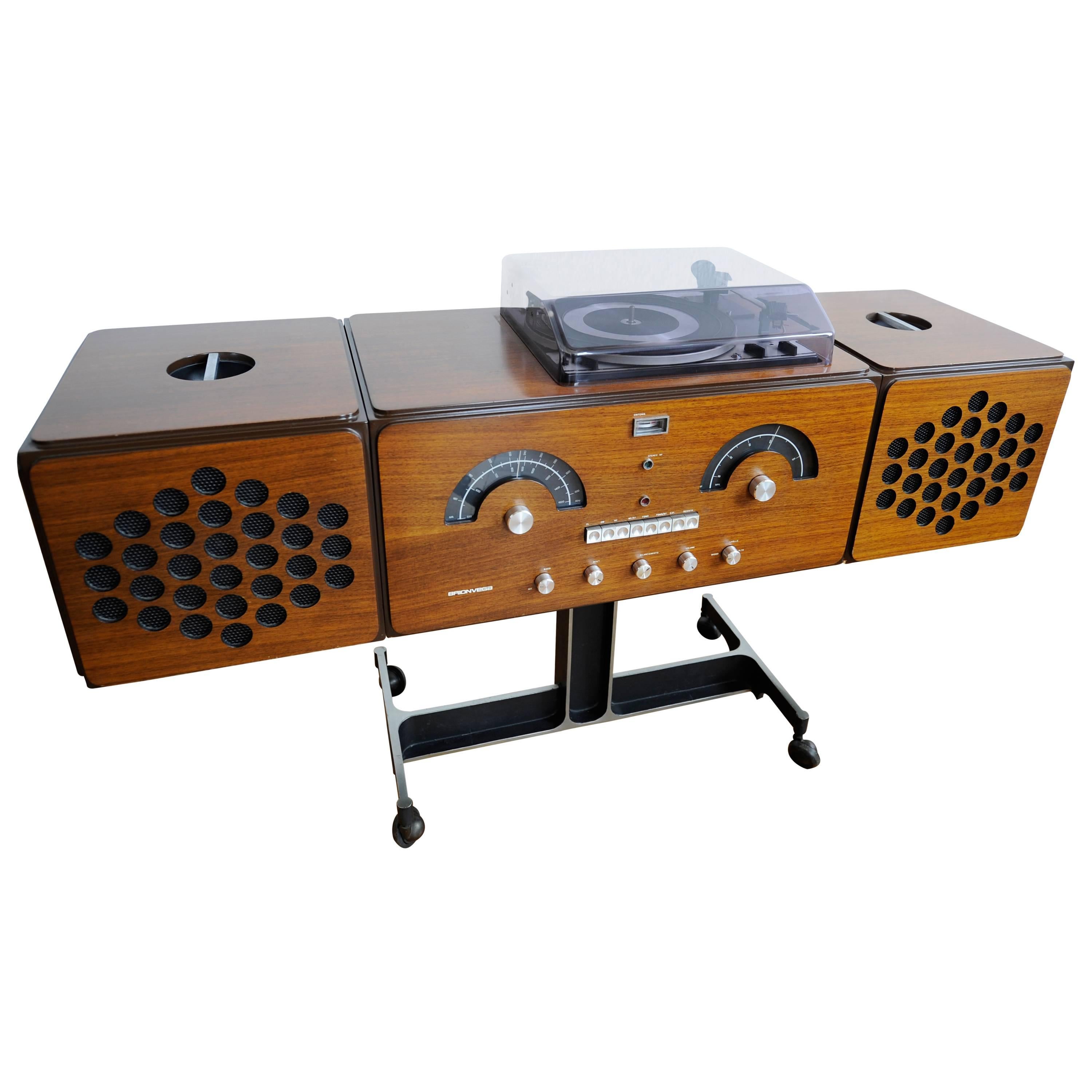 Vintage Brionvega RR 126 FO ST Record Player Turntable Radio 1965 David Bowie