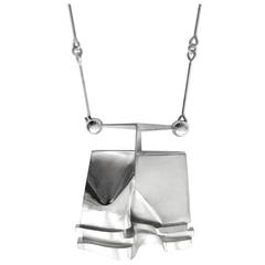 Björn Weckström Sterling Silver Necklace "O2X" for Lapponia, 1974