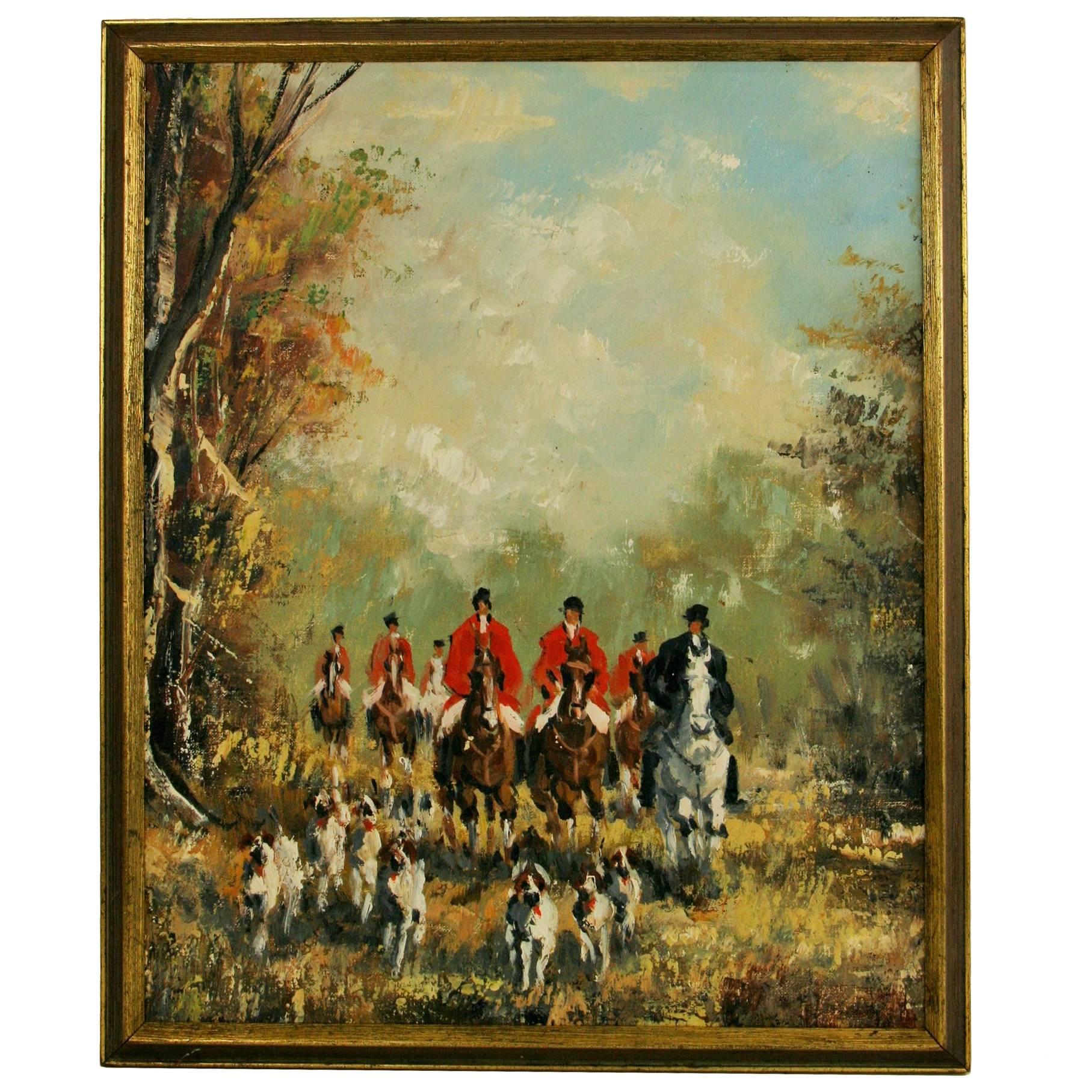 English Fox Hunt Painting 