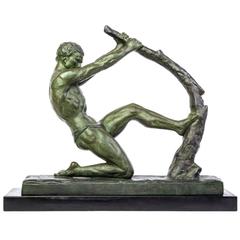 John Roncourt Statue Art Deco "Human Force"